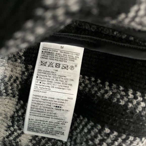 NWT Gap Plaid Wool Shirt Jacket, M - Picture 5 of 6